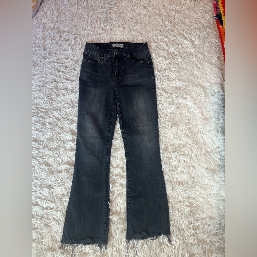 Madewell Cali-Demi Boot cut Jeans in faded black size 24